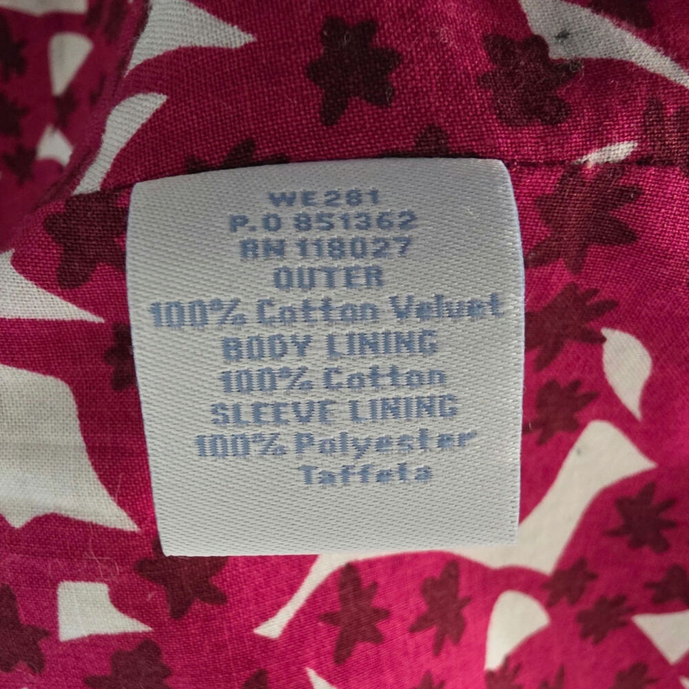 Boden Green 100% Cotton Velvet Blazer Contrasting Magenta Foral-printed Lining 4 - Picture 7 of 8